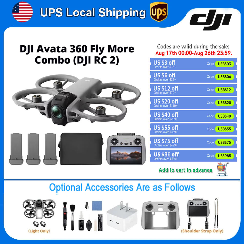 Drone Camera Vlog - DJI Avata 360 Fly More Combo,